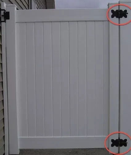 NEW! Vinyl Fence Gate Hinges (Black)