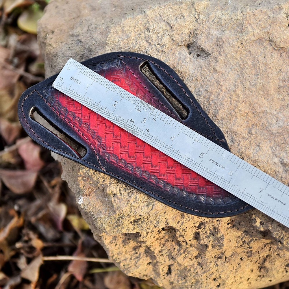 Custom Handmade Fix Blade Leather Knife Sheath two Shade Holster