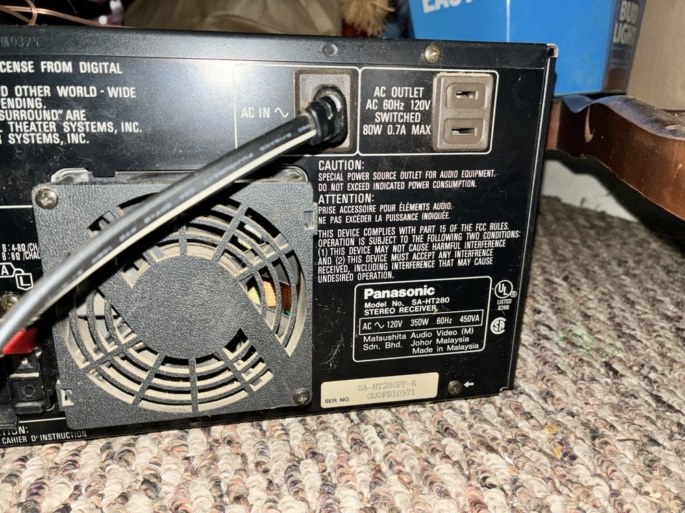 Vintage Panasonic Stereo Receiver Sa-ht280