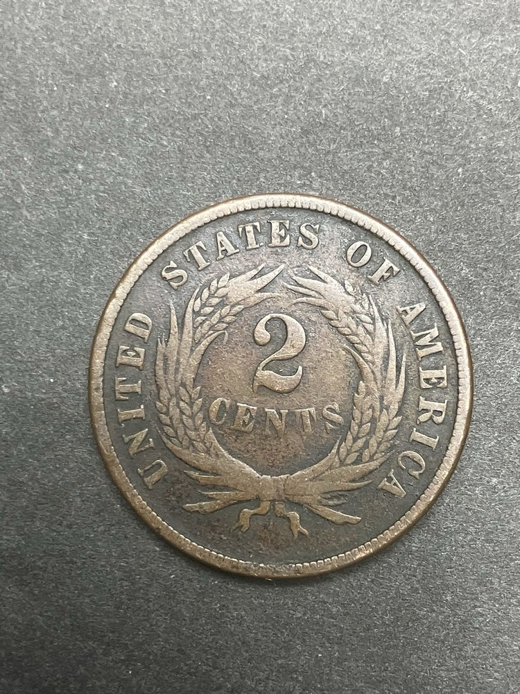 1868 Two Cent Piece Coin