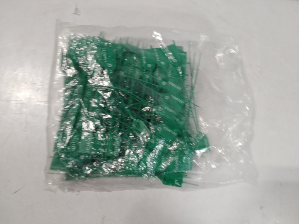 Cambridge 100 Green Numbered Security Seals Tamper Evident Plastic Seals