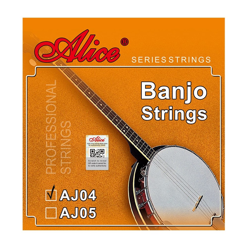 Banjo Strings 4 String, Alice 3 Sets String 09-30 AJ04(3PACK), Silver