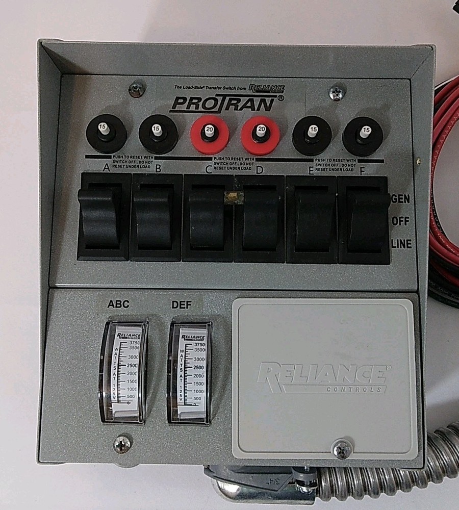Reliance Controls ProTran Model 31406C Generator Transfer Switch