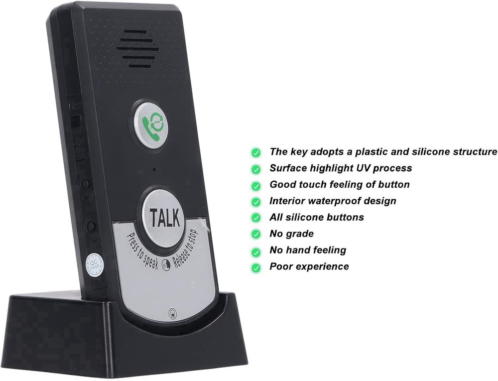 Wireless Intercom System Home Long Range Voice Intercom 2 Pcs Power Saving