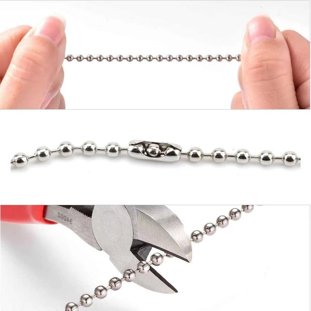 2 Pack Pull Chain String Extension with Connector for Ceiling Fan Silver