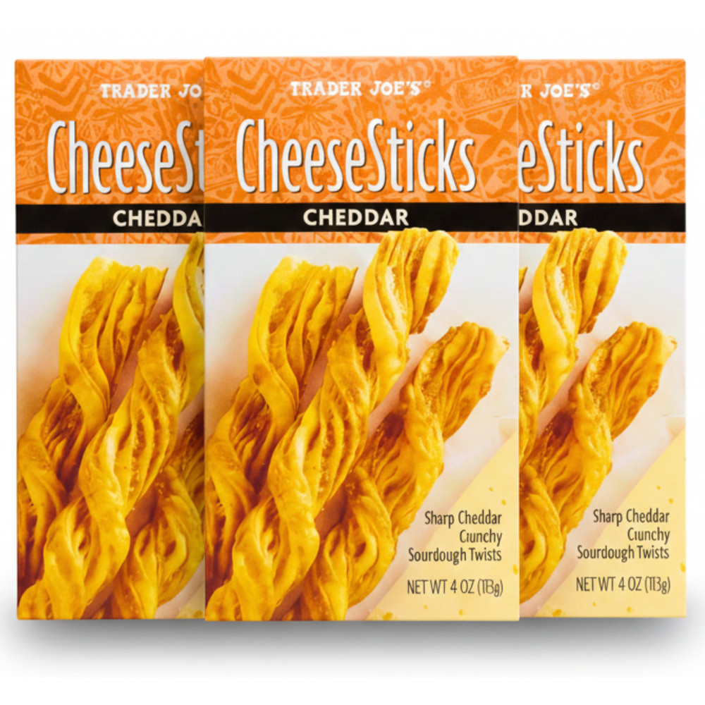 Trader Joe’s Cheese Sticks Sharp Cheddar Crunchy 4 oz (3 Pack) New