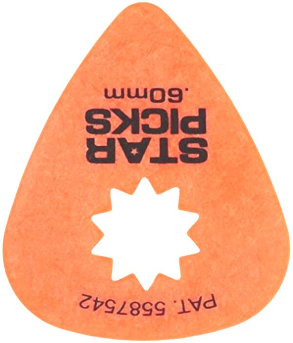 Everly Star Guitar Picks 72 Pack .60mm Orange