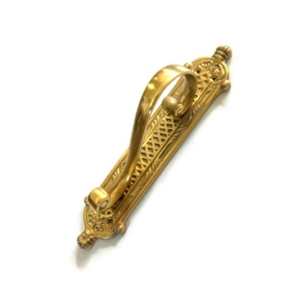 2 cast victorian large DOOR handle pull very heavy solid brass GRAB 11.1/2" inch