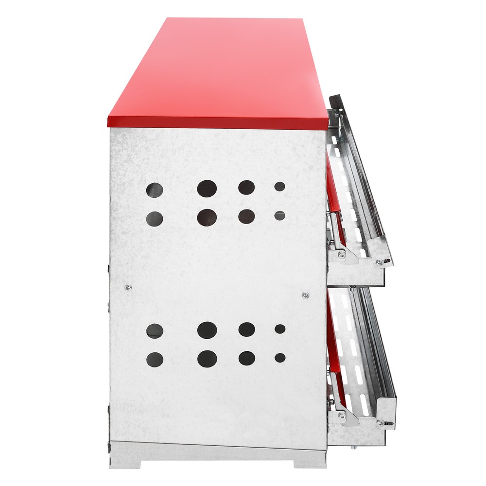 2-layer Egg Box Chicken Coop 6 Compartments Chicken Nesting Box For Poultry