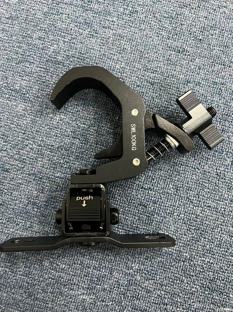 2pc 43-60MM Truss Stage Clamps Folding Hooks Black +16pc snaps
