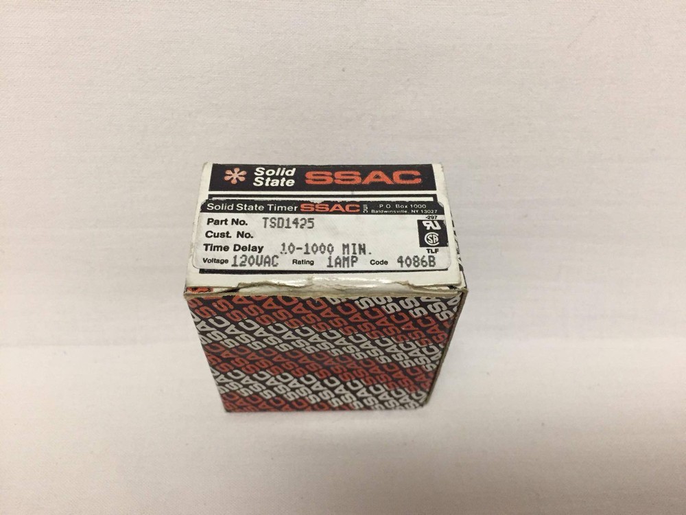SSAC TSD1425 - Solid State 120V AC 10-1000 Min Adjustable Delay-On-Make Timer