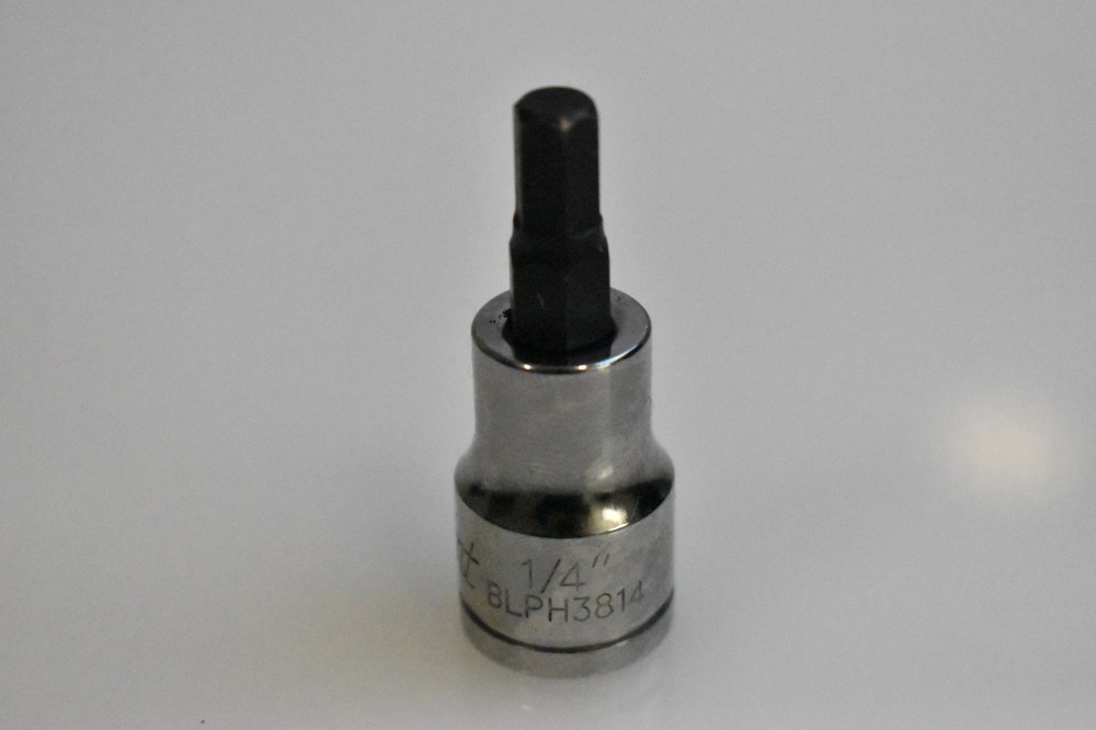 Blue Point Tools BLPH3814 1/4" SAE Hex Bit Socket Driver 3/8" Drive Chrome