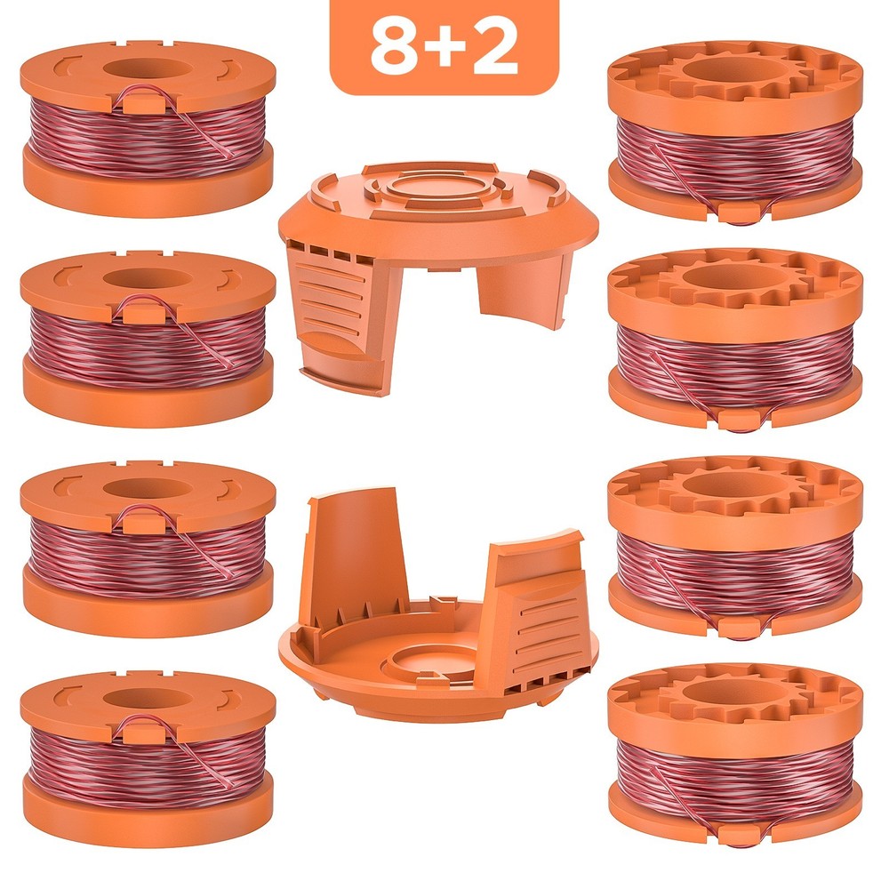 16Pcs+4Cap Trimmer String Compatible with Worx Weed Eater, Autofeed Replaceme