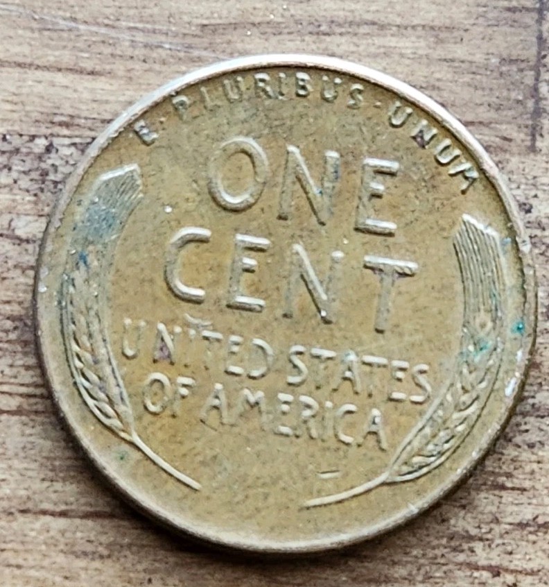 1958 d lincoln cent wheat penny