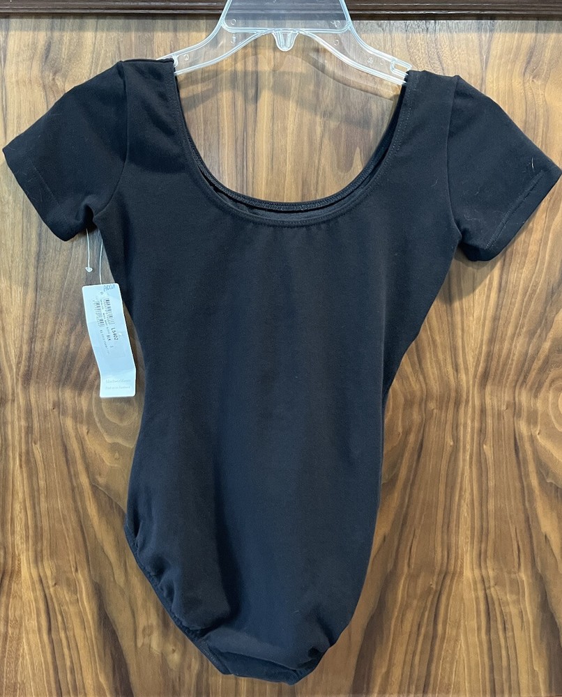 Bloch Women's Black Cavalier Basic Short Sleeve Bodysuit Size Small NWT
