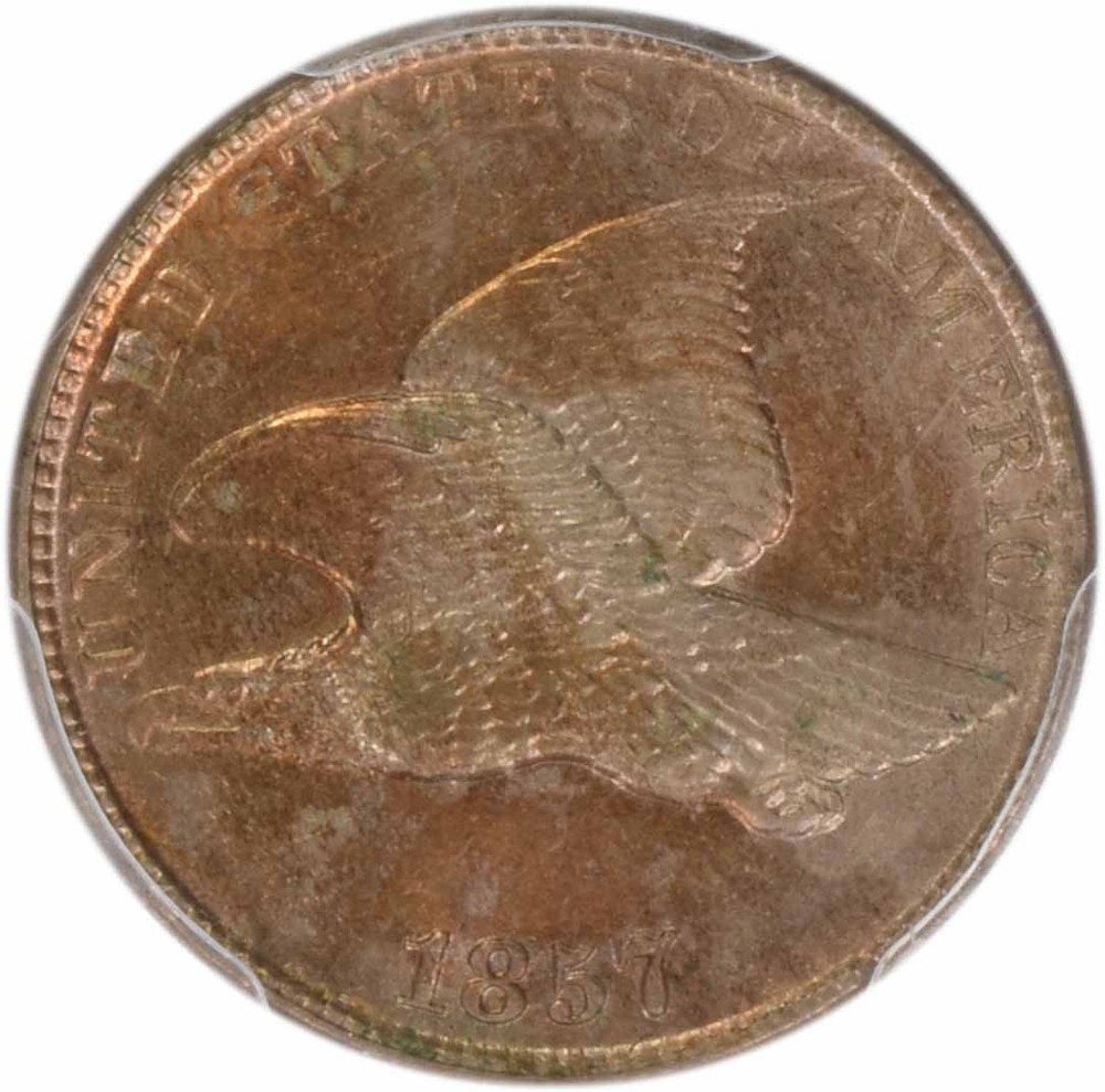1857 Flying Eagle Cent MS63 PCGS