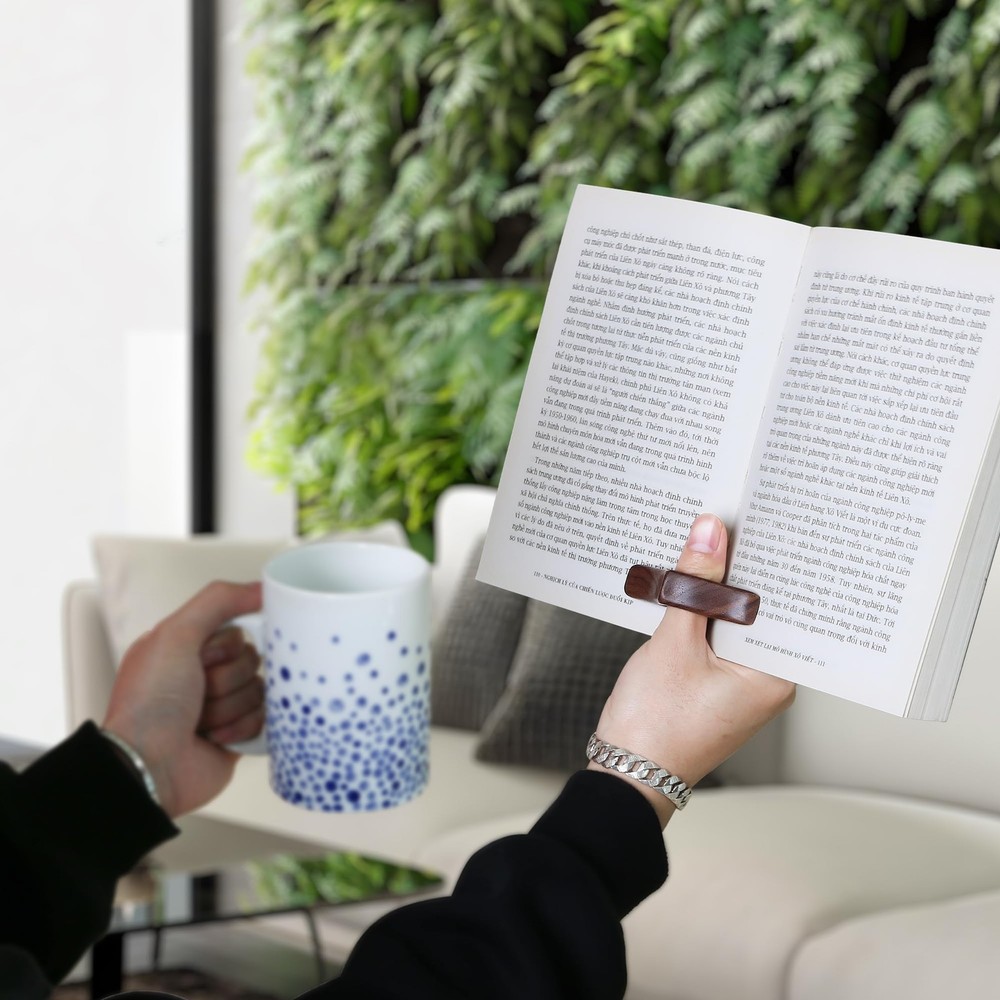 Walnut Book Page Holder - Smooth Finish Wood Reading Accessory, Ideal Reader ...