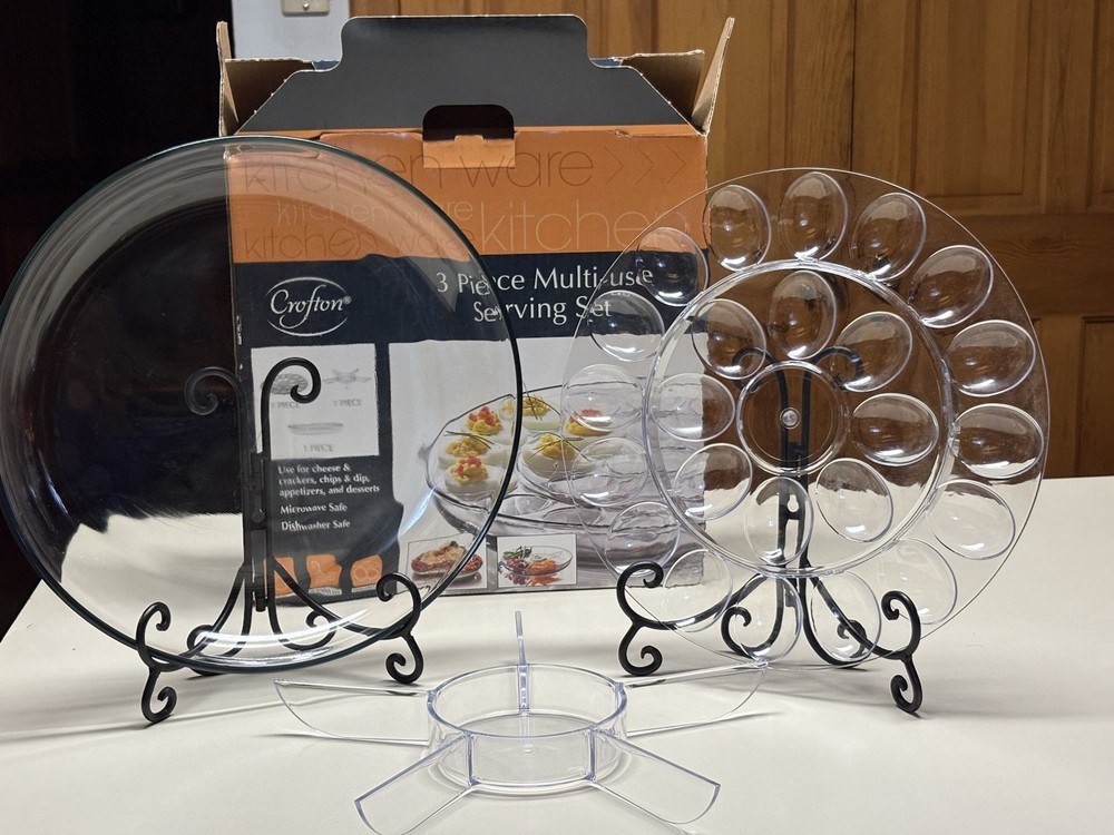Crofton Kitchenware 3 PC. Multi-use Serving Set- VGUC-Barely Used, Versatile!!🤪