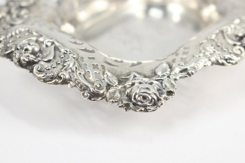 Antique Sterling Silver Cupid Dish