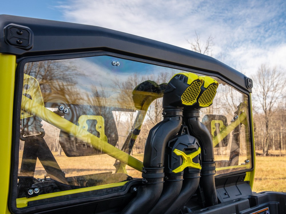 SuperATV Scratch Resistant Lightly Tinted Rear Windshield for Can-Am Defender