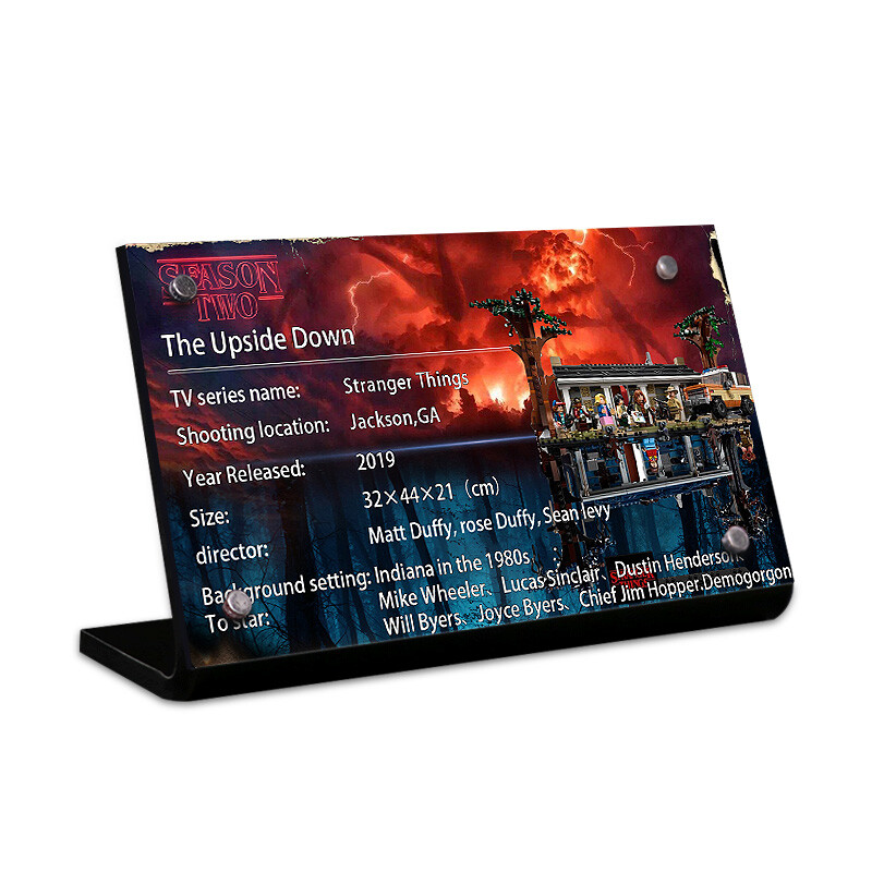 Display King - Display plaque  for Lego Stranger Thing 75810