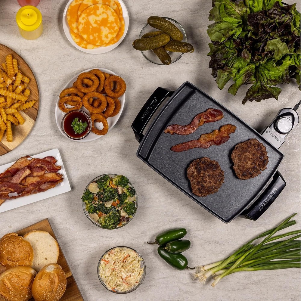 Non Stick Griddle Electric Plate Grill Small Compact Cooking Liddle Griddle