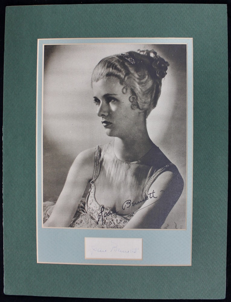 Original Vintage Joan Bennett Autograph