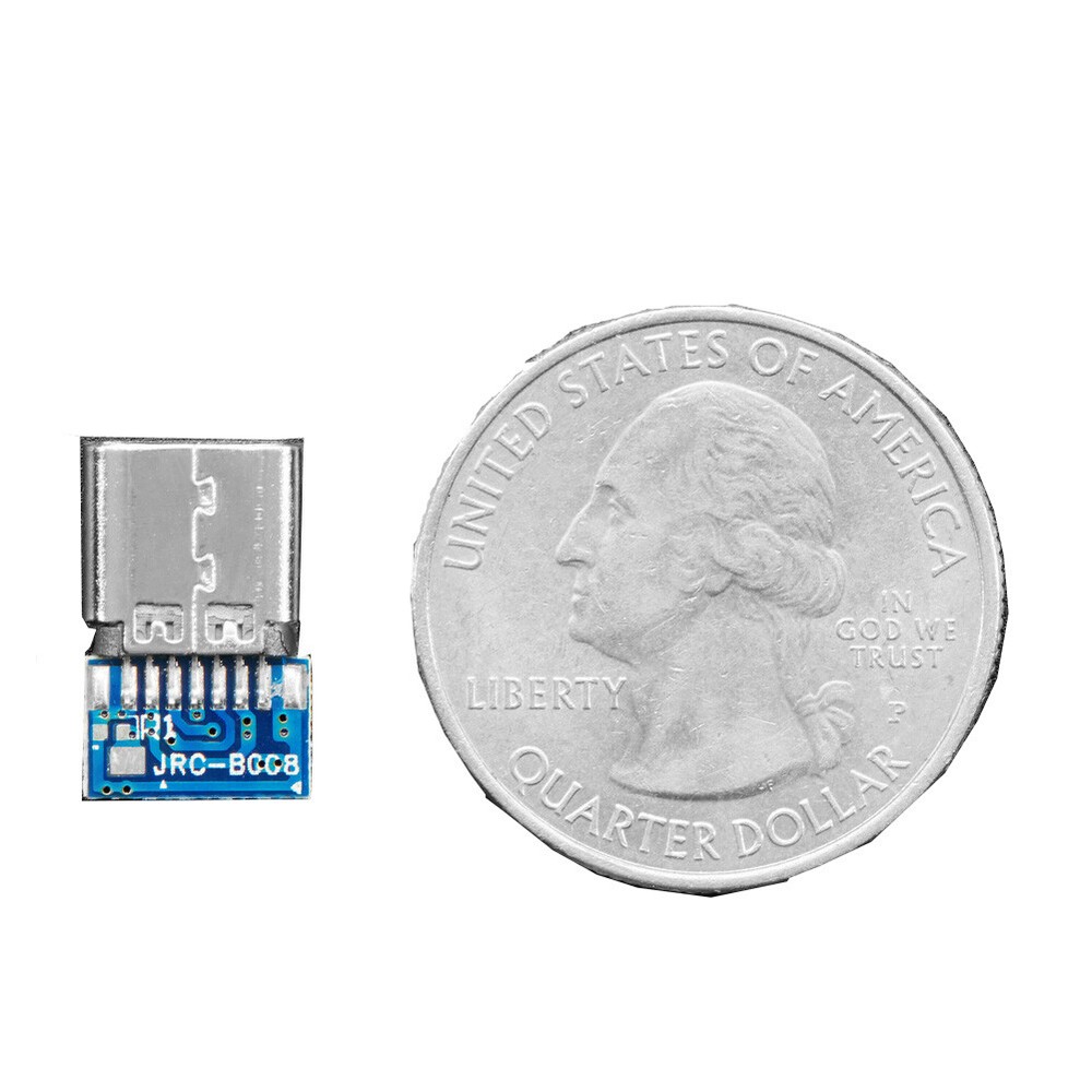 Simple USB C Socket Breakout Board Adapter connector module PCB Vertical Shield