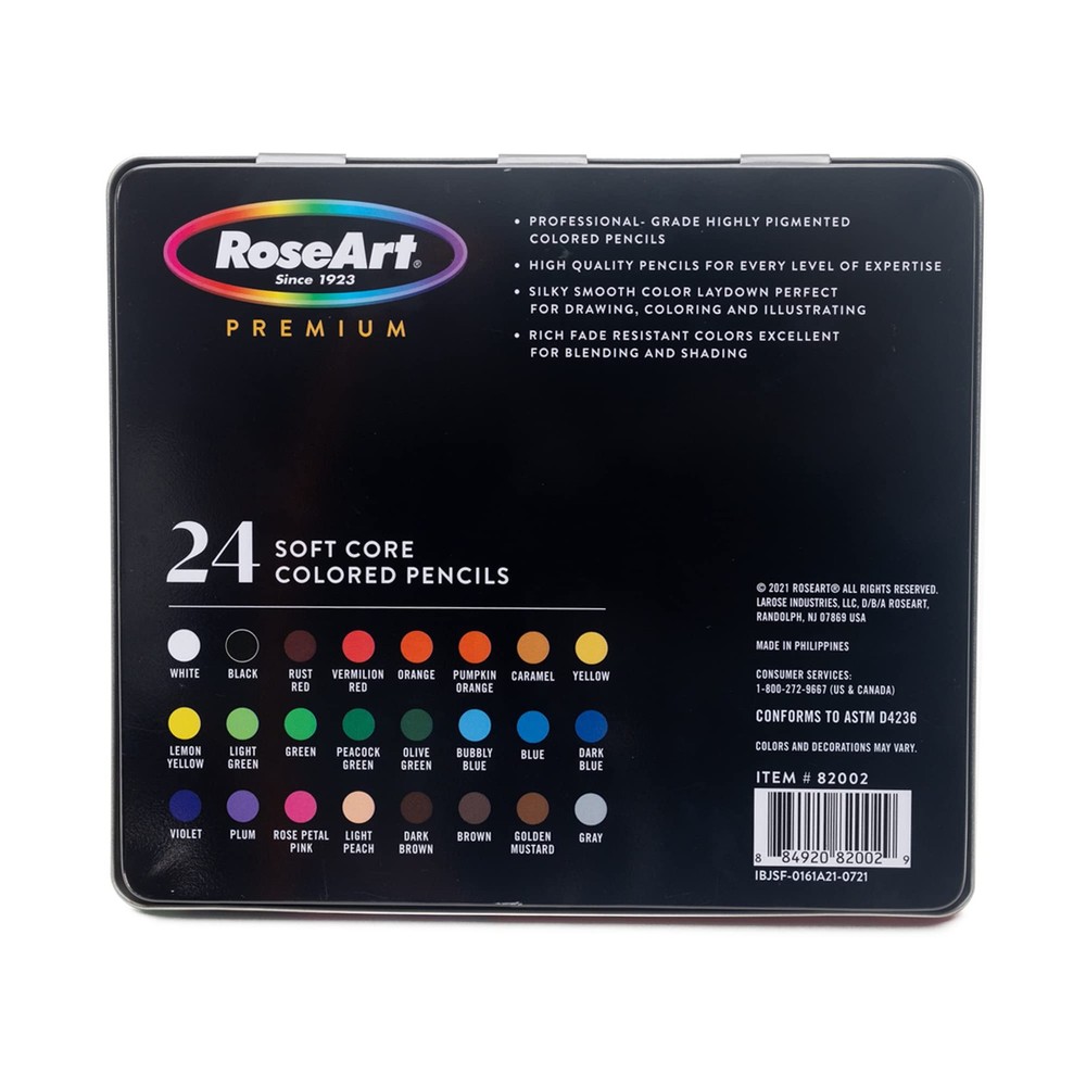 24 Pack Colored Pencils Soft Core Drawing Sketch Set