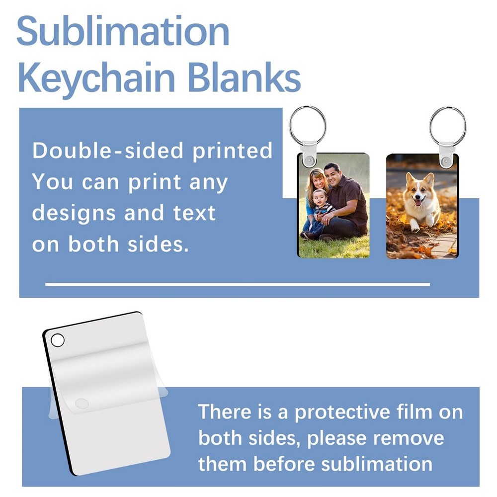 240Pcs Sublimation Keychain Blanks Sides Include 80 Sublimation Keychains1381