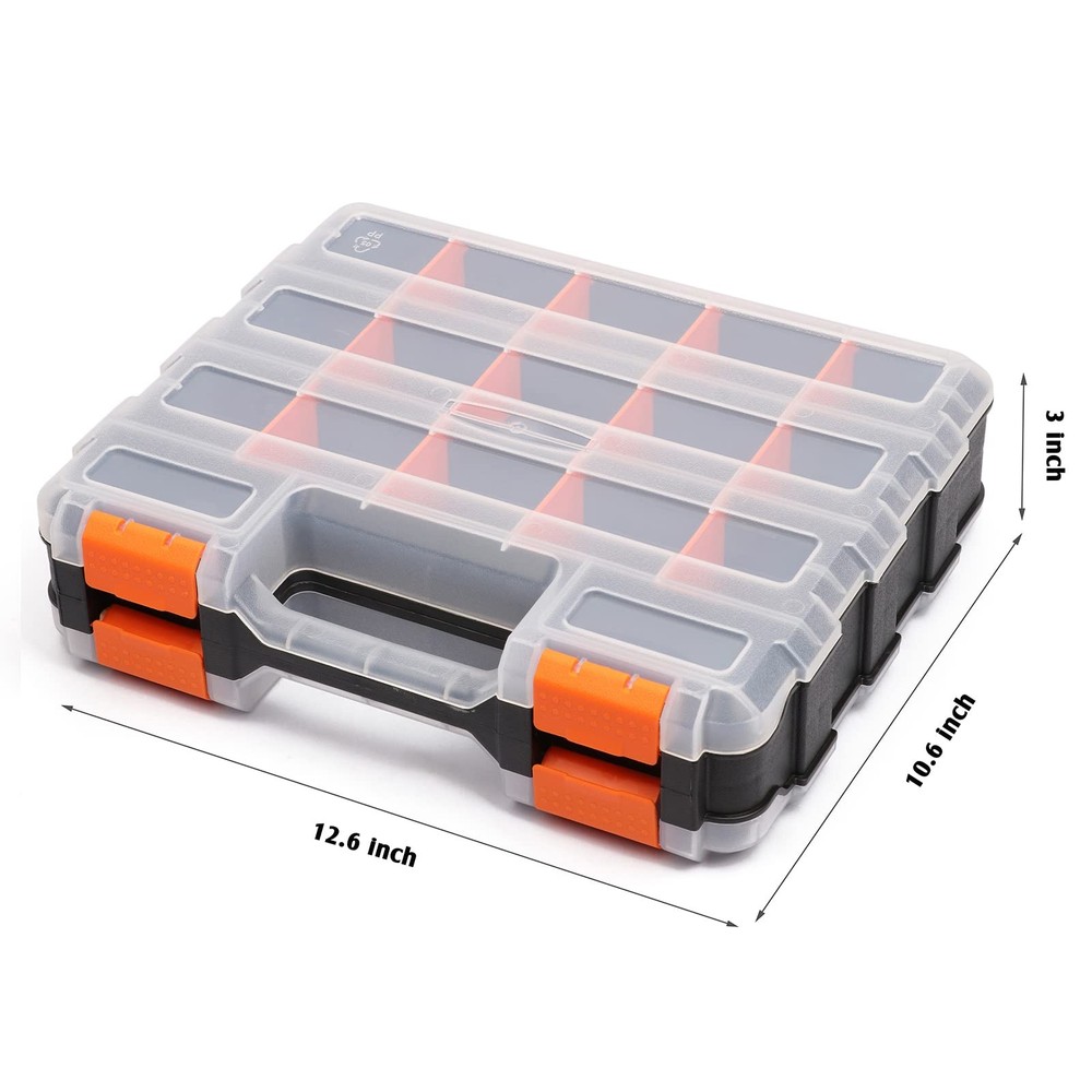Double Side Tools Organizer, Customizable Removable Plastic Dividers, Hardwar...
