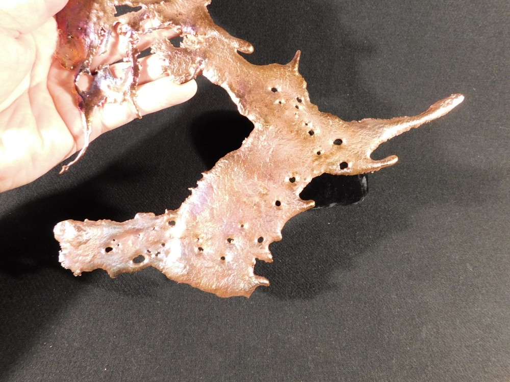 BIG! Bright Solid Solid COPPER Splash ART Sculpture Arizona 370gr