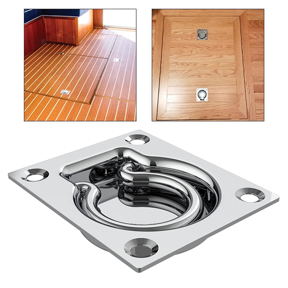 Boat Hatch Recessed Pull Handle Floor Rope Tie-down Flush Lifting Ring Pull