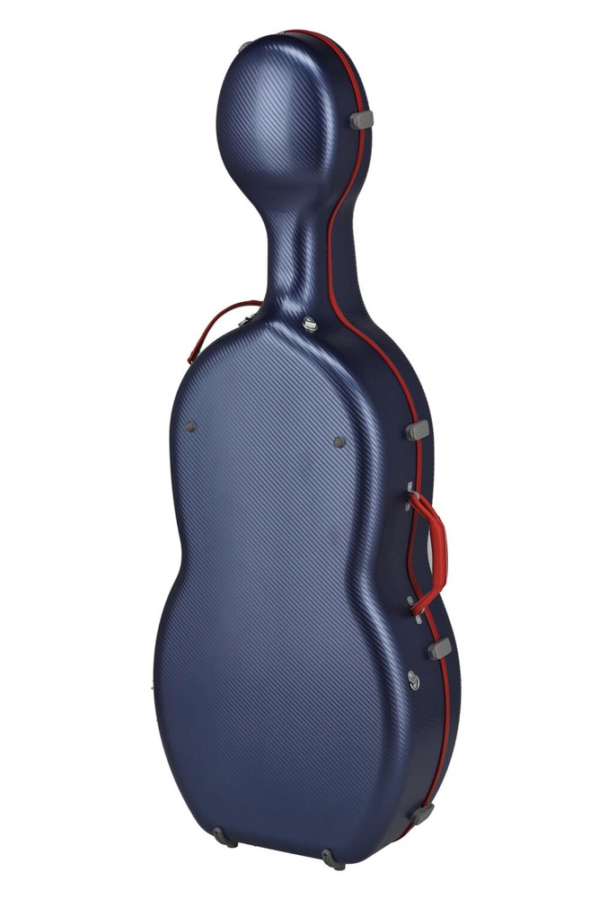 GEWApure cello case polycarbonate, model FUN, blue-red
