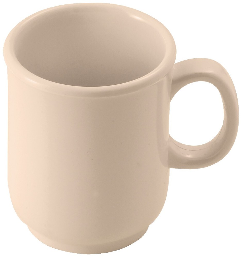 8oz Melamine Bulbous Mugs, Tan (4 Dozen)