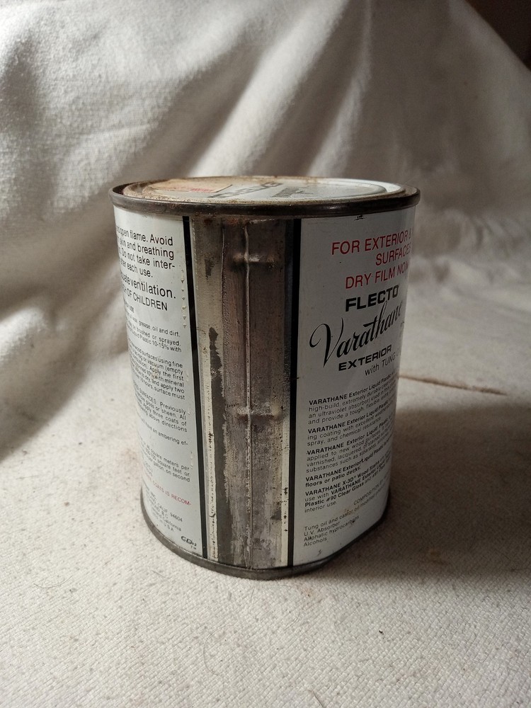 Vintage Flecto Varathane Liquid Plastic Tin