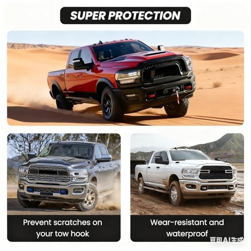 Custom Front Tow Hook Covers for RAM 2500/3500 (2019-2026) – Personalized