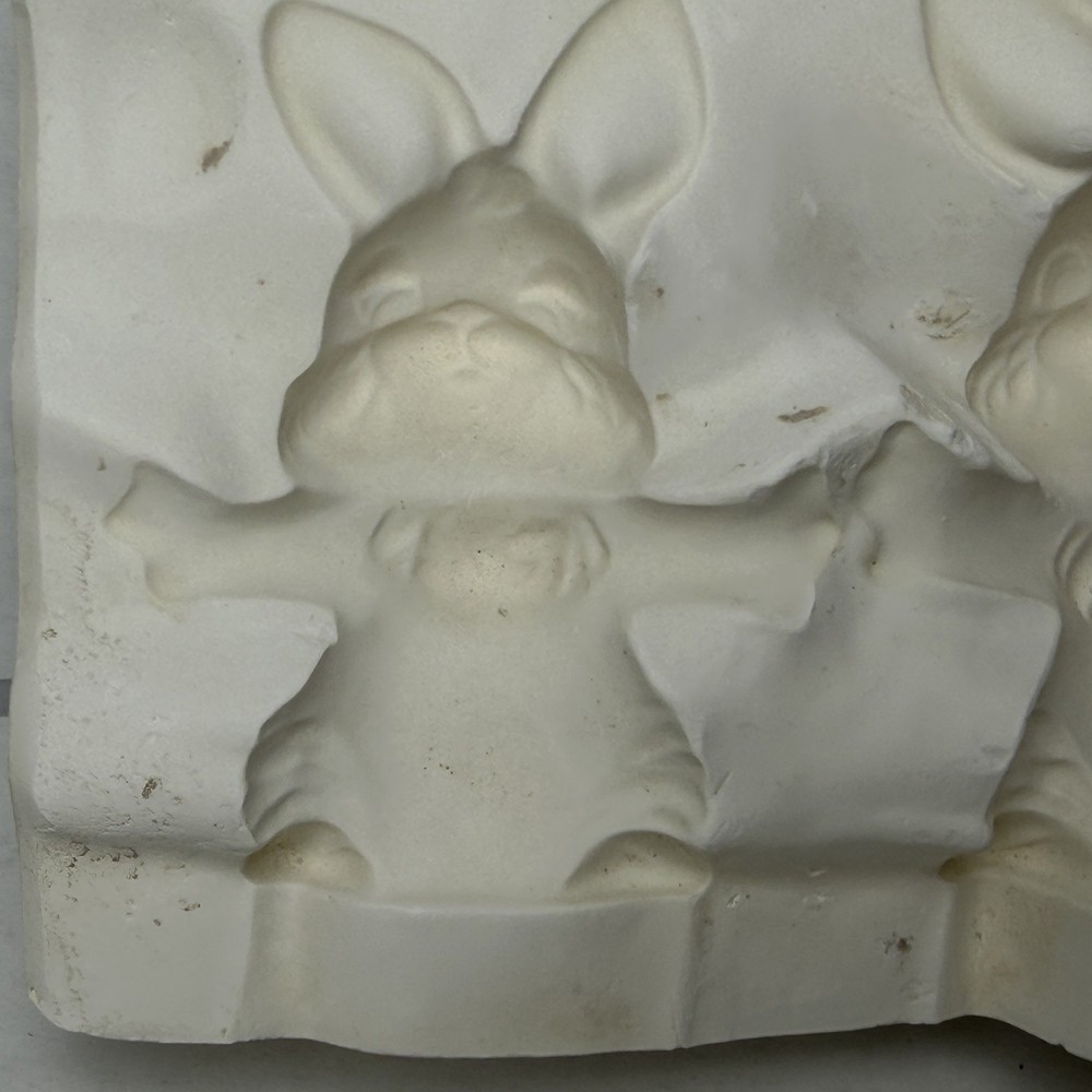 Alberta’s Ceramic Slip Casting Mold #B-7 Two Bunny Rabbits Easter Spring Vintage