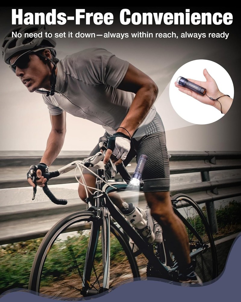 EverBrite Compact LED Flashlights Mini Flashlights Water-Resistant 3 Light Modes