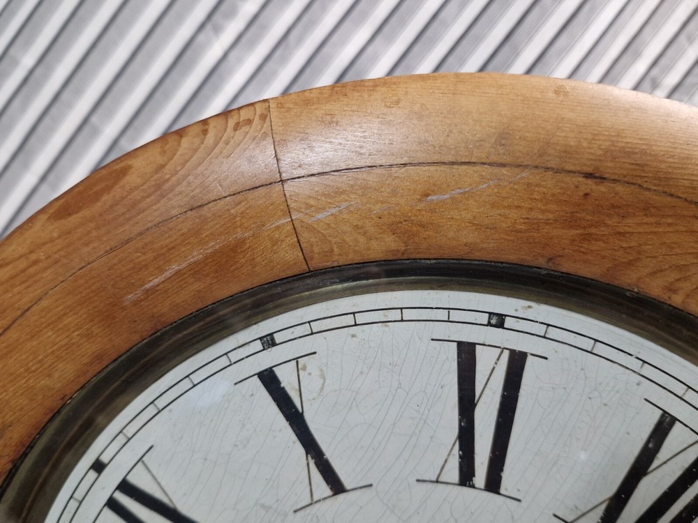 Antique Drop Dial Wood Wall Clock