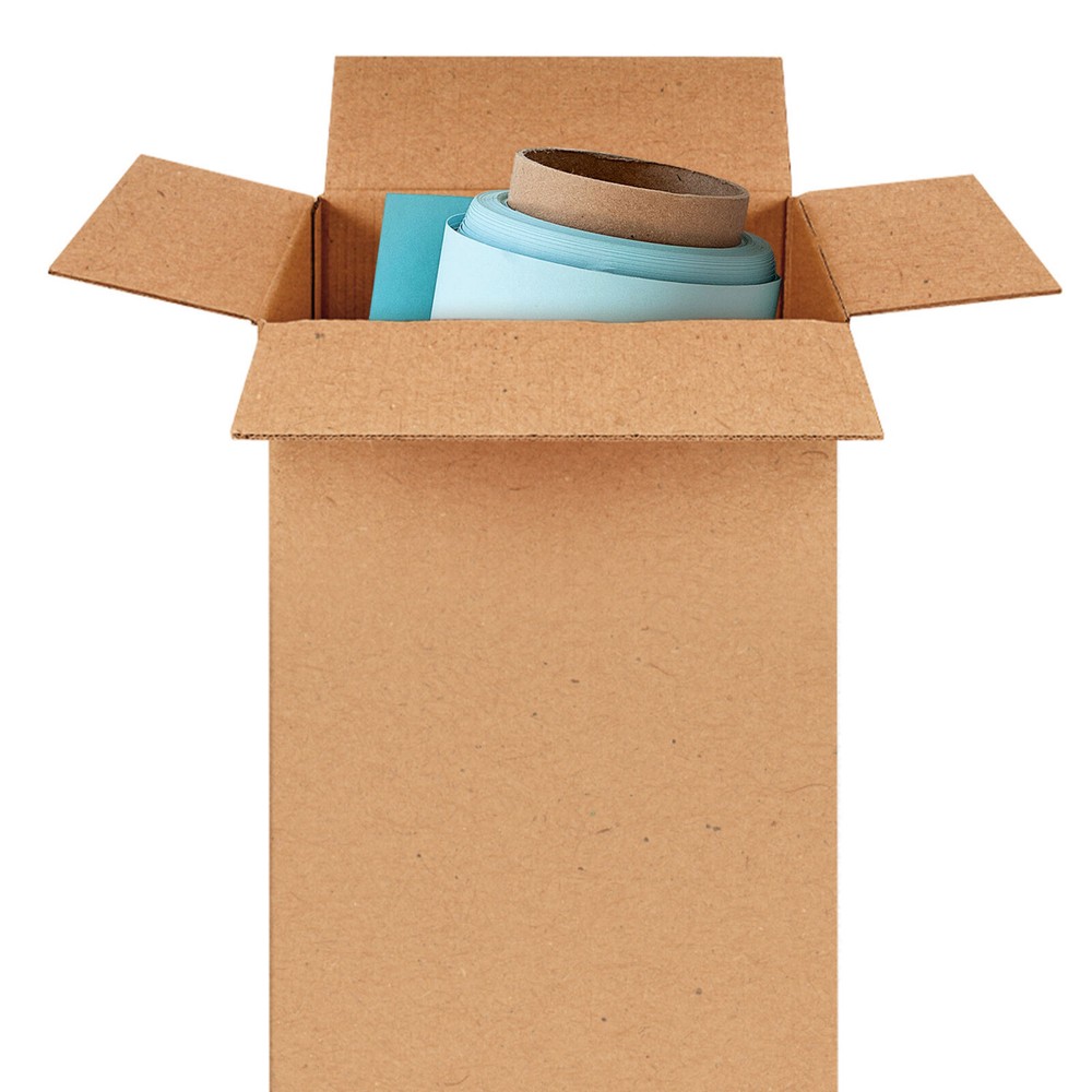 4 x 4 x 60" Tall Corrugated Boxes ECT-32 Brown Shipping/Packing Boxes 25/Bundle