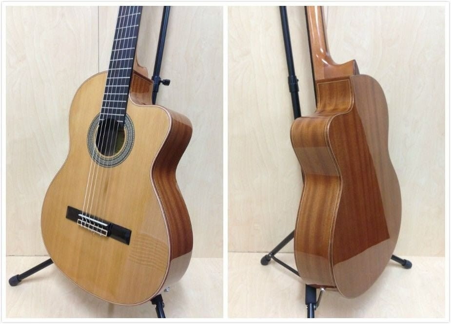 Miguel Rosales HS10CEQN Solid Top Electro-Classical Guitar + Accessories