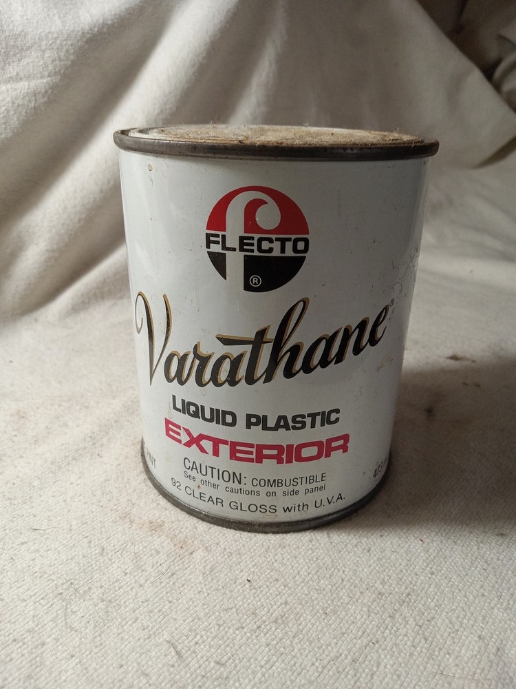 Vintage Flecto Varathane Liquid Plastic Tin