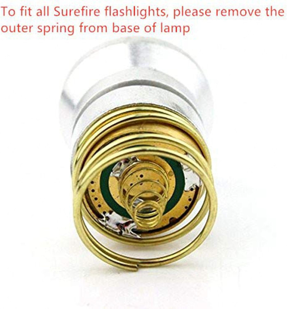 2 Pack Ultra Bright Flashlight Bulb LED Replacement Bulbs Drop-In P60 Design Mod