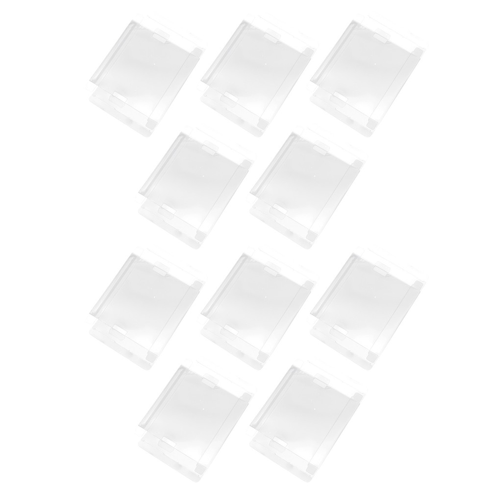 10Pcs Plastic Clear Game Card Cover Clear Protective Case For Nintendo NES.