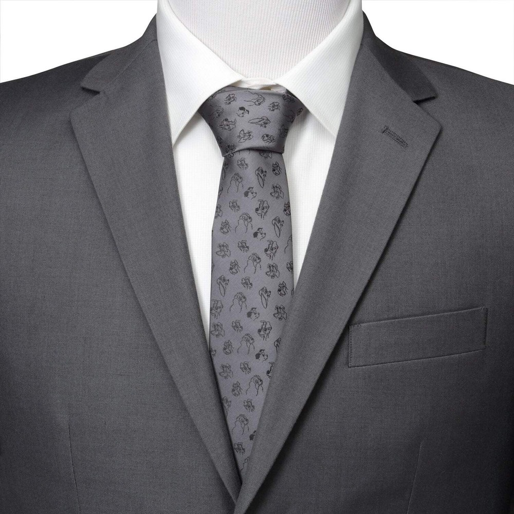 Disney Dogs Gray Men's Tie
