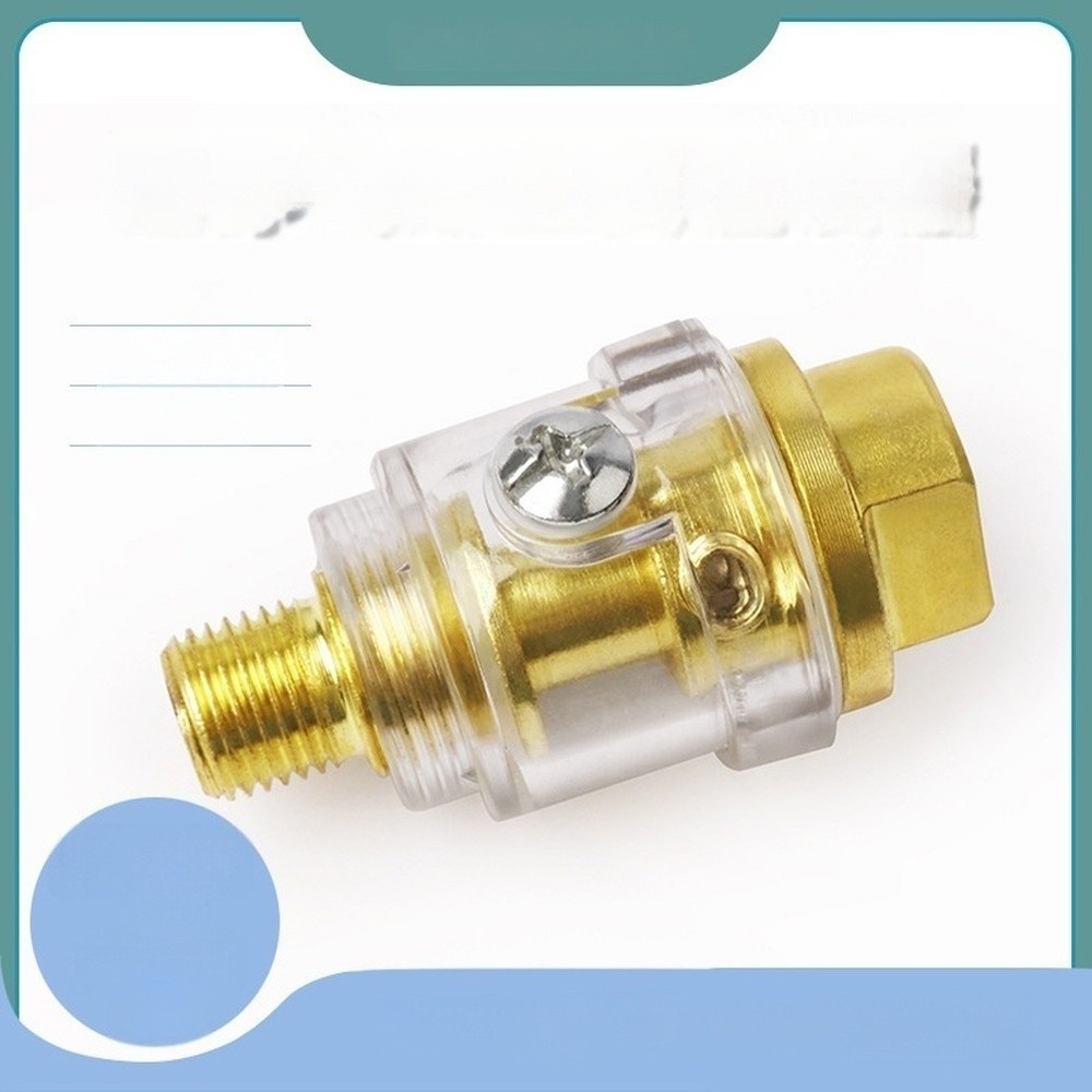 Copper Plated Iron Automatic Oil Feeder for MINI Pneumatic Tools 1/4 NPT Thread