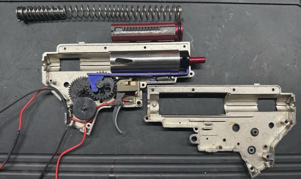 BRAVO Airsoft Gearbox V2 with Wiring Internal Components