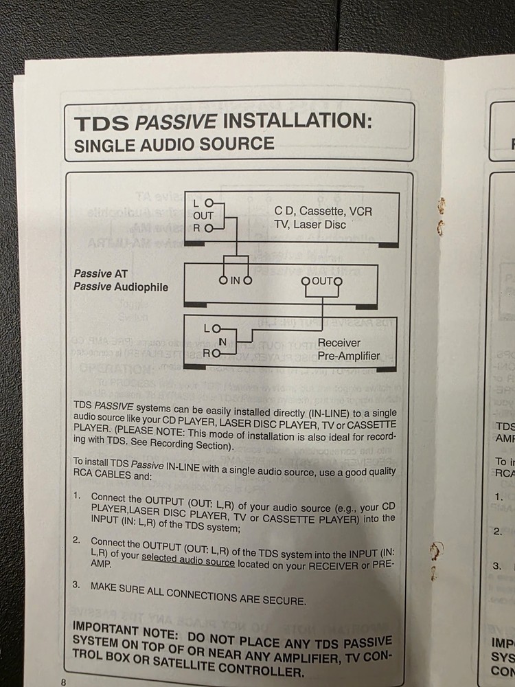 TDS PASSIVE SOUND PROCESSOR