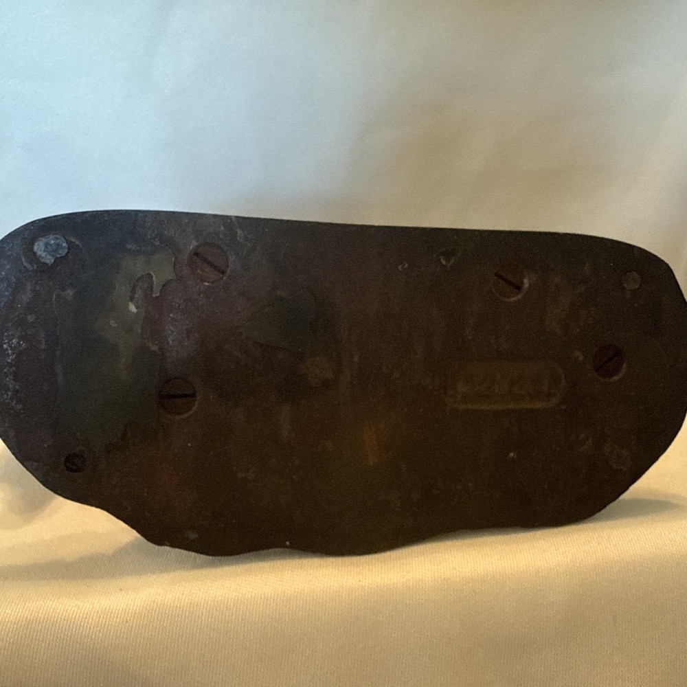 Vintage Cast Iron Bison On Platform Doorstop